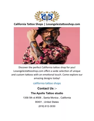 California Tattoo Shops | Losangelestattooshop.com