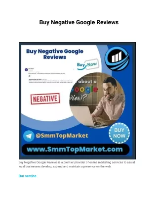 Buy Negative Google Reviews