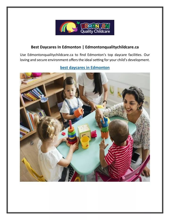 best daycares in edmonton