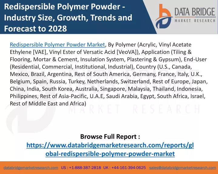 redispersible polymer powder industry size growth