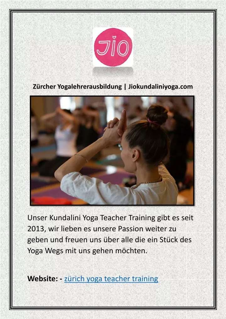 PPT - Zürcher Yogalehrerausbildung | Jiokundaliniyoga.com PowerPoint ...