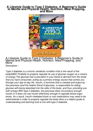 ⚡PDF ❤ A Lifestyle Guide to Type 2 Diabetes: A Beginner's Guide to Mental and