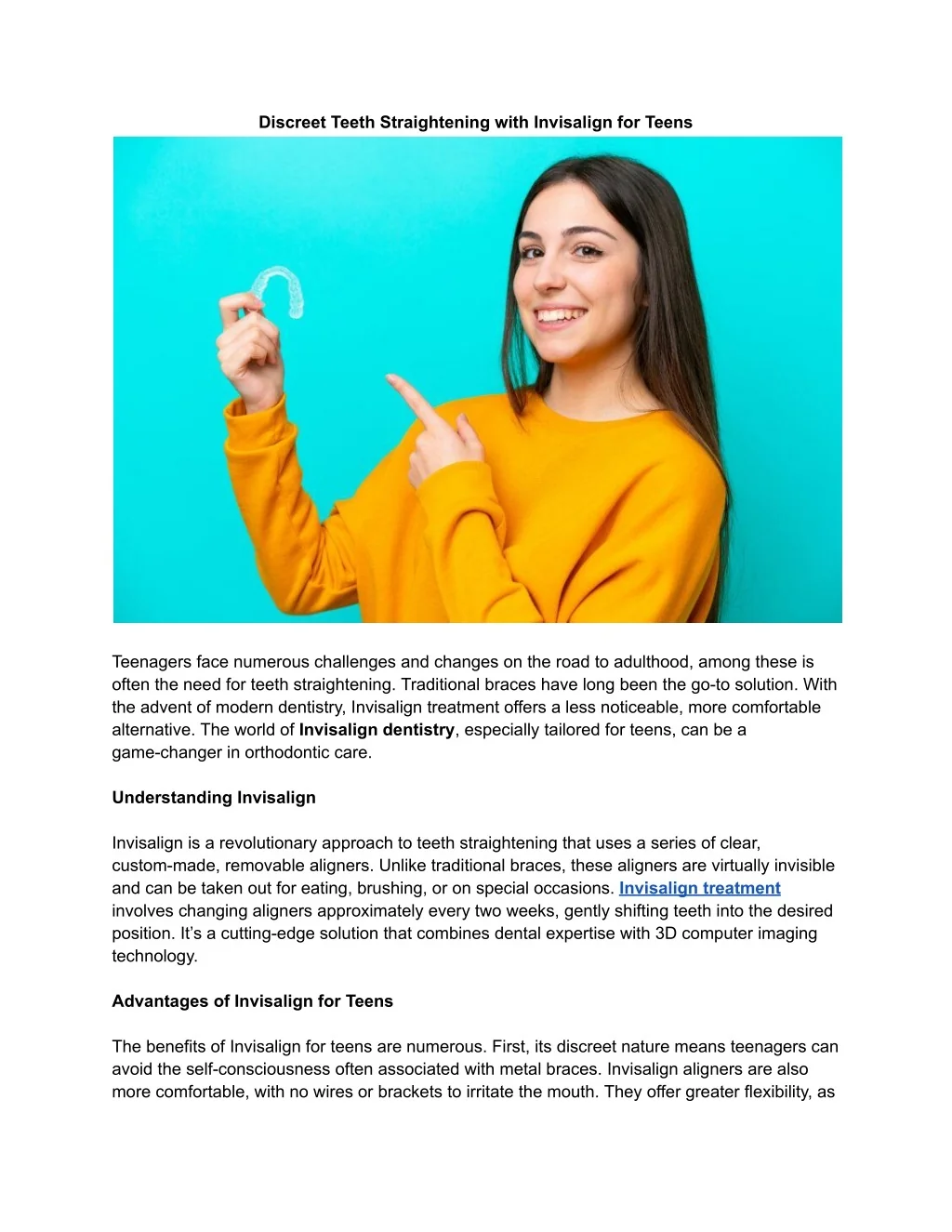 Curated visual reference: Fresh Look at Ppt Discreet Teeth Straightening With Invisalign For Teens