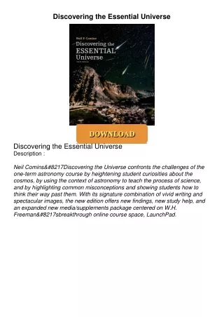 PDF/READ❤  Discovering the Essential Universe