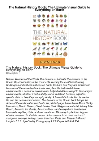 [PDF⚡READ❤ONLINE]  The Natural History Book: The Ultimate Visual Guide to Everything on Earth