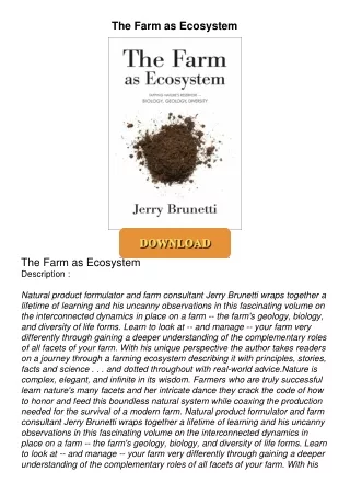 ❤[PDF]⚡  The Farm as Ecosystem