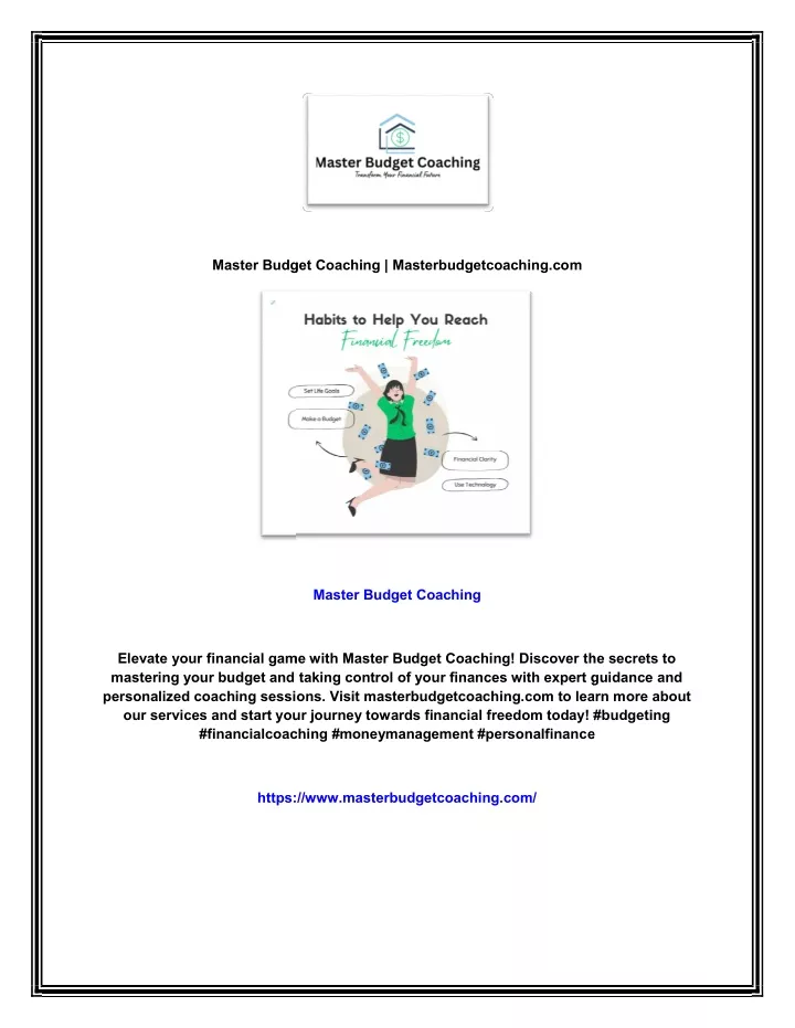 master budget coaching masterbudgetcoaching