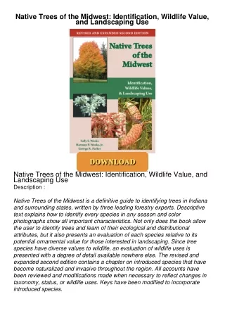 get⚡[PDF]❤ Native Trees of the Midwest: Identification, Wildlife Value, and Landscaping Use