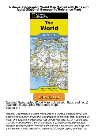 Read⚡ebook✔[PDF]  National Geographic World Map (folded with flags and facts) (National