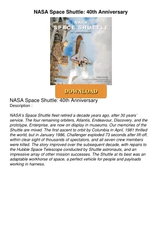 ⚡PDF ❤ NASA Space Shuttle: 40th Anniversary