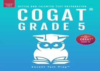 ⭿ READ [PDF] ⚡ COGAT Grade 5 Test Prep: Gifted and Talented Test Preparation Book - Two Pr