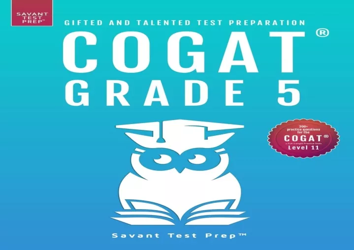cogat grade 5 test prep gifted and talented test
