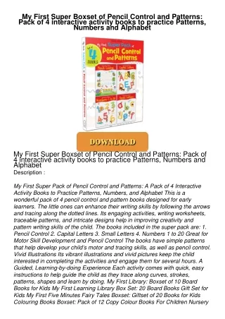 PDF_⚡ My First Super Boxset of Pencil Control and Patterns: Pack of 4 interactive