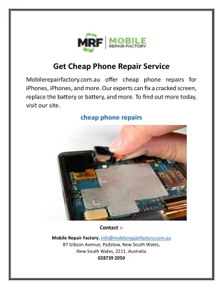 Get Cheap Phone Repair Service