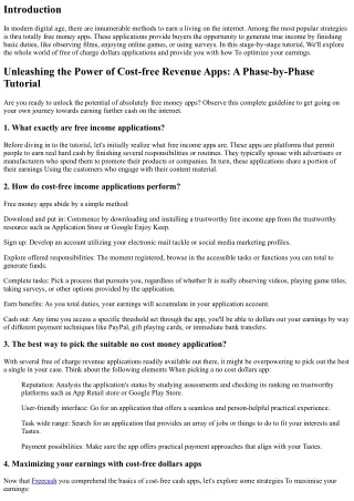 Unleashing the Power of Free Money Apps: A Step-by-Step Tutorial