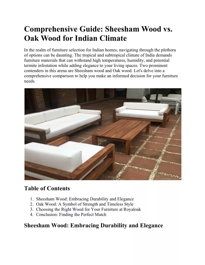 comprehensive guide sheesham wood vs oak wood