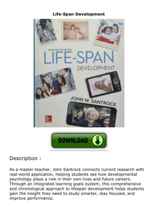 download⚡️[EBOOK]❤️ A Topical Approach to Lifespan Development