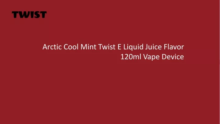 arctic cool mint twist e liquid juice flavor