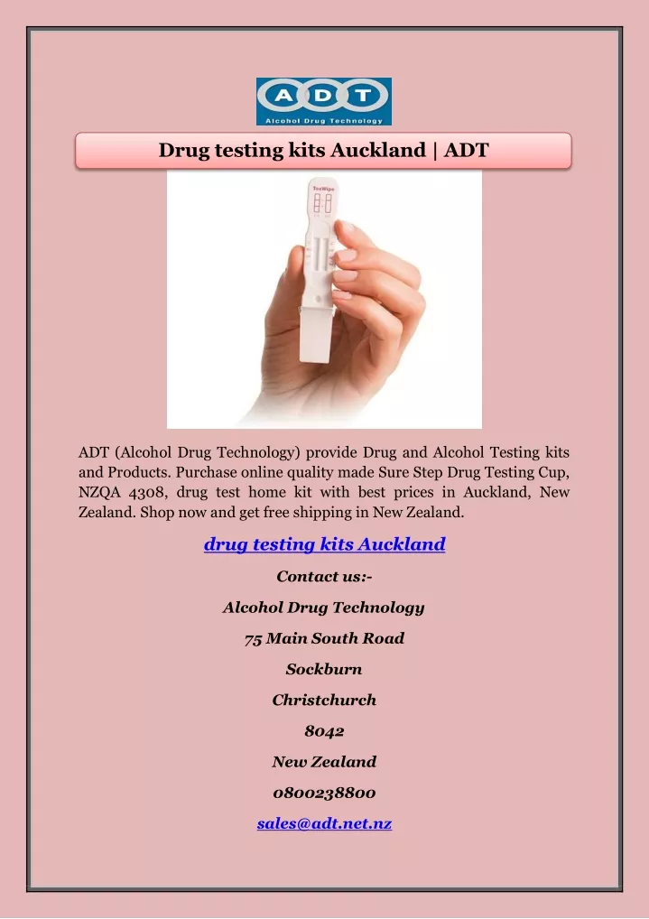 drug testing kits auckland adt