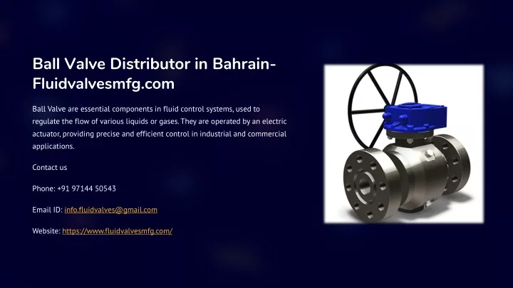 ball valve distributor in bahrain fluidvalvesmfg