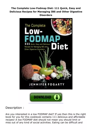 The-Complete-LowFodmap-Diet-111-Quick-Easy-and-Delicious-Recipes-for-Managing-IBS-and-Other-Digestive-Disorders