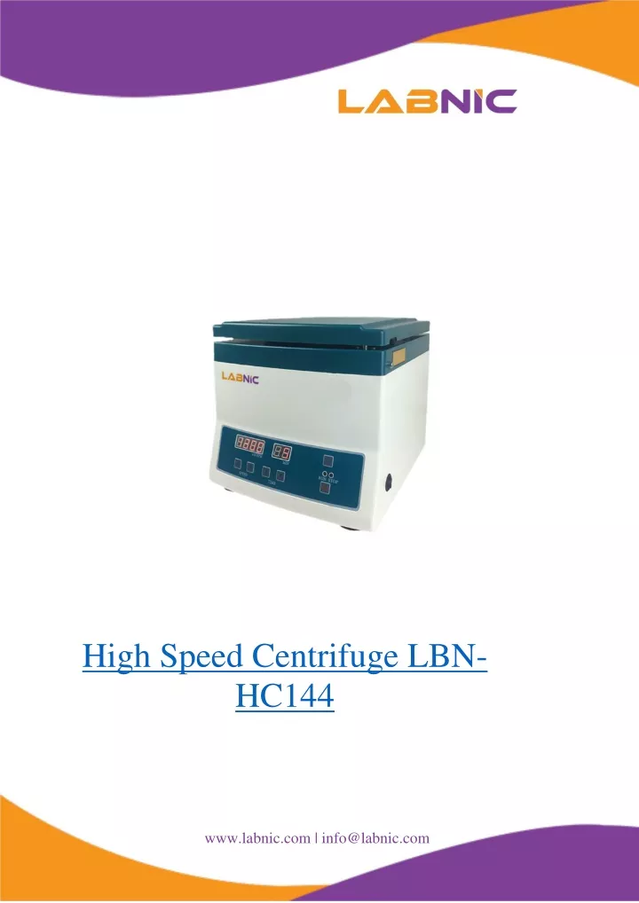 high speed centrifuge lbn hc144