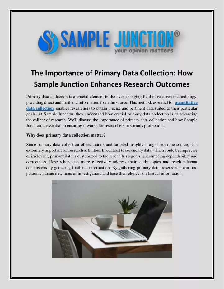 the importance of primary data collection