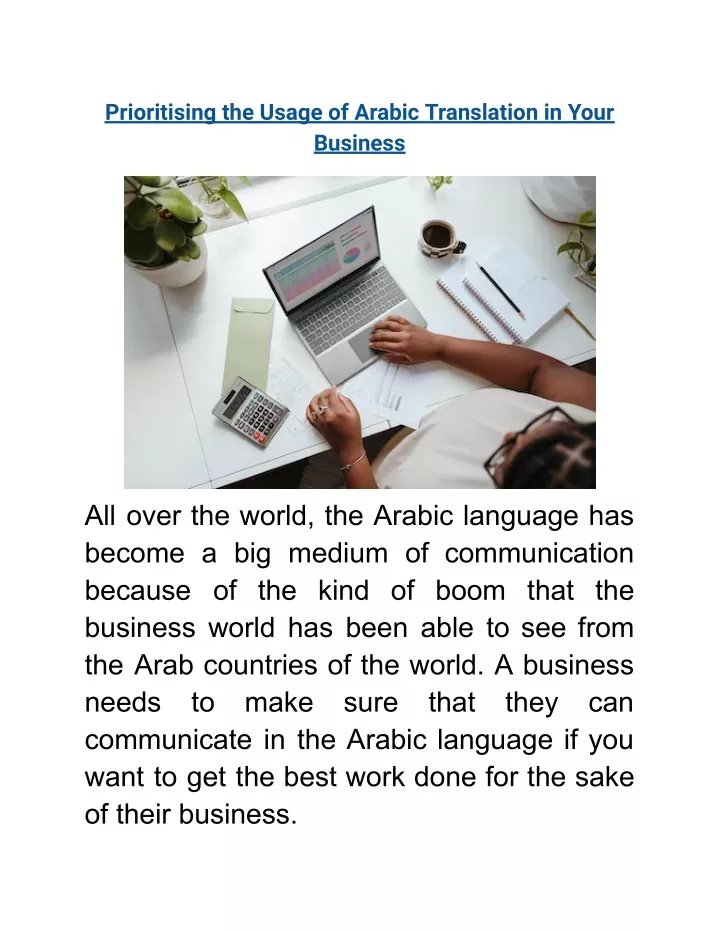 prioritising the usage of arabic translation