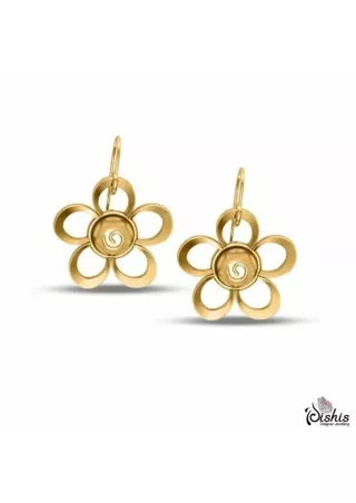 Aahana Drop Gold Earrings Design by Dishis Jewels