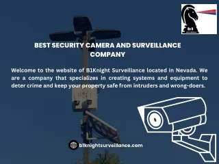 Best Security Camera and Surveillance Company