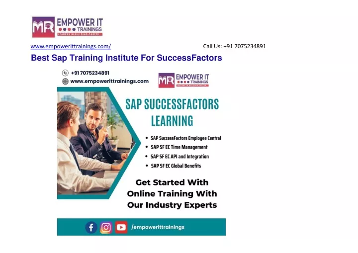 best sap training institute for successfactors