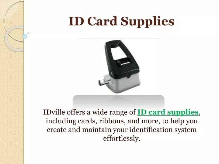 id card supplies