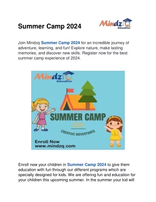 Summer Camp 2024 New Jersey