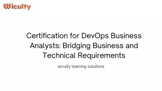 certification for devops business analysts
