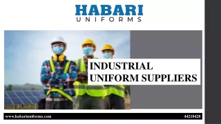 INDUSTRIAL UNIFORM SUPPLIERS