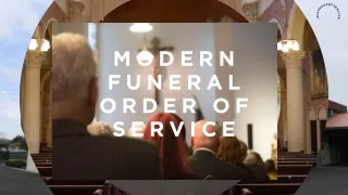 Modern funeral order of service