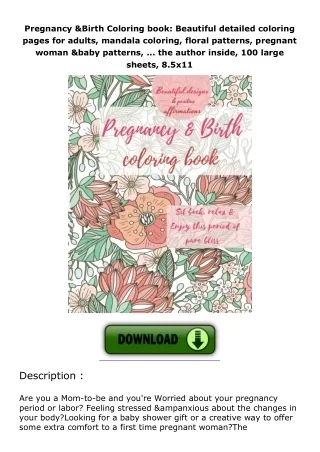 Pregnancy--Birth-Coloring-book-Beautiful-detailed-coloring-pages-for-adults-mandala-coloring-floral-patterns-pregnant-wo