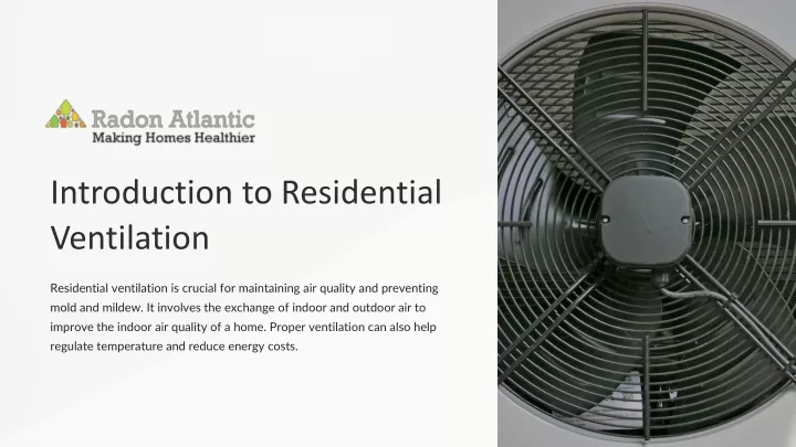 introduction to residential ventilation