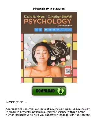 Psychology-in-Modules