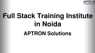 Full Stack Training Institute in Noida