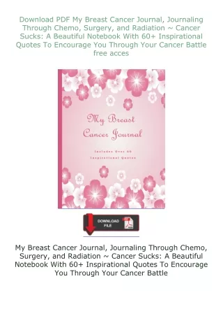 My-Breast-Cancer-Journal-Journaling-Through-Chemo-Surgery-and-Radiation--Cancer-Sucks-A-Beautiful-Notebook-With-60-Inspi
