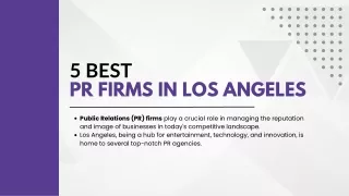 5 Best PR Firms in Los Angeles - Spotlight on Excellence