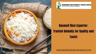 basmati rice exporter trusted globally
