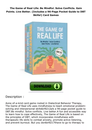 The-Game-of-Real-Life-Be-Mindful-Solve-Conflicts-Gain-Points-Live-Better-Includes-a-96Page-Pocket-Guide-to-DBT-Skills-Ca