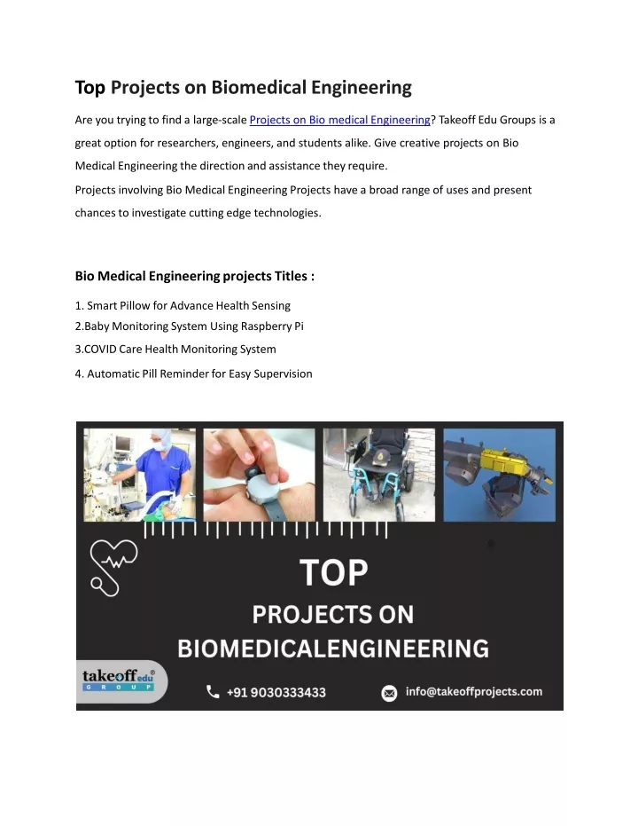 top projects on biomedical engineering