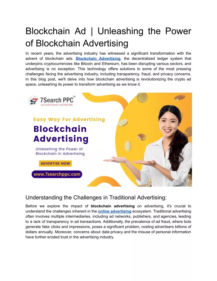 blockchain ad unleashing the power of blockchain