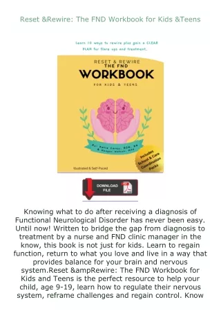 ❤PDF⚡ Reset & Rewire: The FND Workbook for Kids & Teens