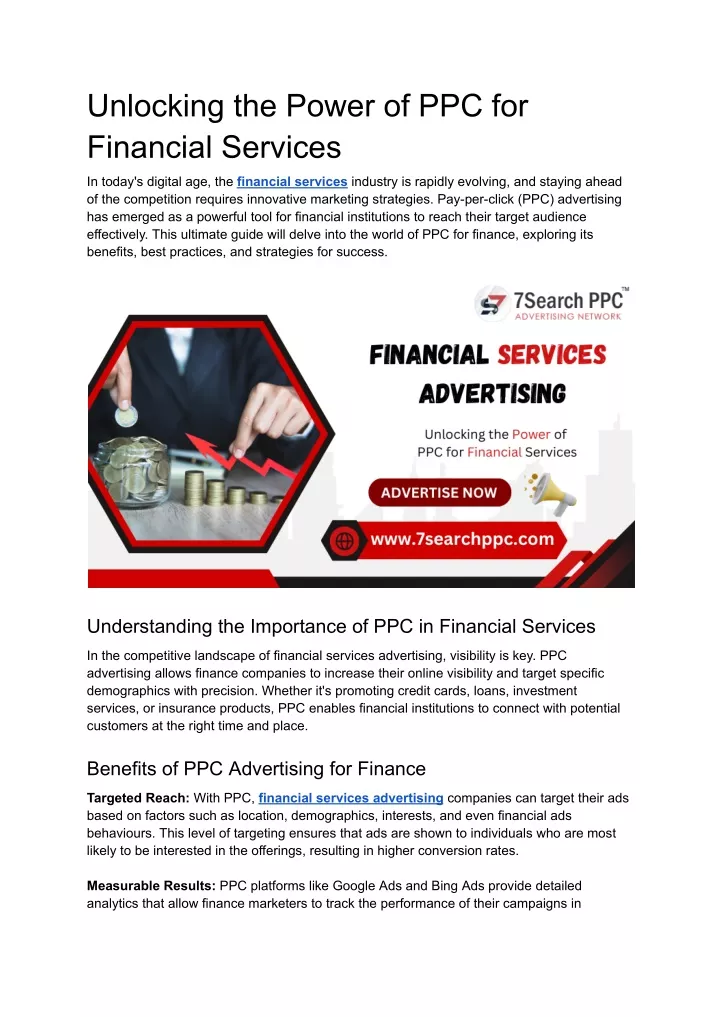 unlocking the power of ppc for financial services