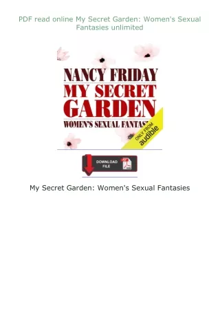 ⚡PDF⚡ read online My Secret Garden: Women's Sexual Fantasies unlimited
