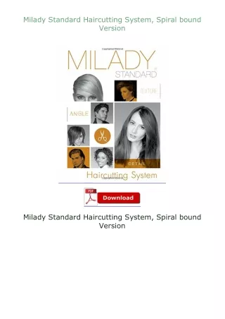 [READ]⚡PDF✔ Milady Standard Haircutting System, Spiral bound Version